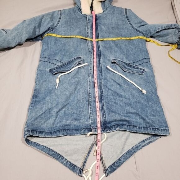Need Supply Farrow Rio Hooded Jean Coat Jacket size Small - Picture 15 of 16